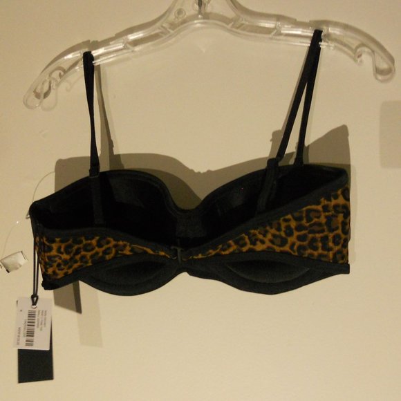 Kendall & Kylie Swim Bikini Top 32C, 34B, 32D  Leopard M NWT - Picture 2 of 7